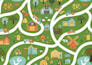 design unique vector map design isometric map flat hand drawn map illustration